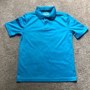 Youth short sleeve golf shirt- turquoise color